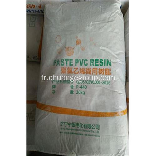 Méthode de l'émulsion de la marque Zhongyin PVC Pâte Résine P440